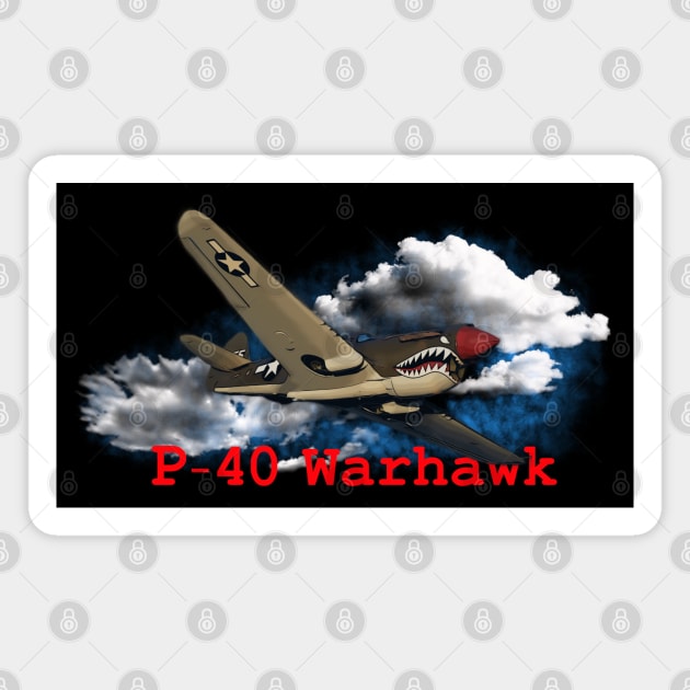 P-40 Warhawk - From Below Magnet by OutPsyder